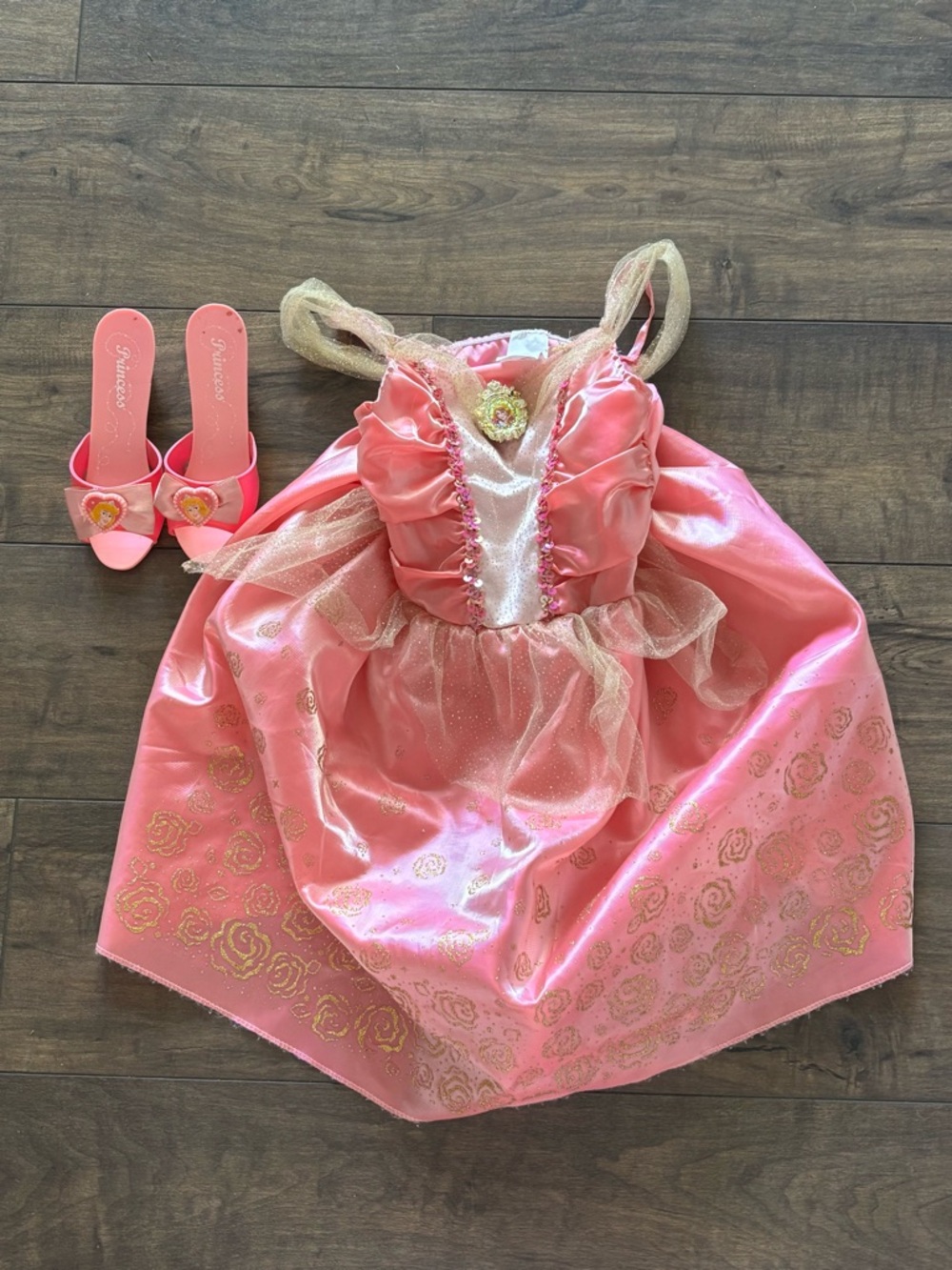 Disney Princess Aurora dress and matching shoes